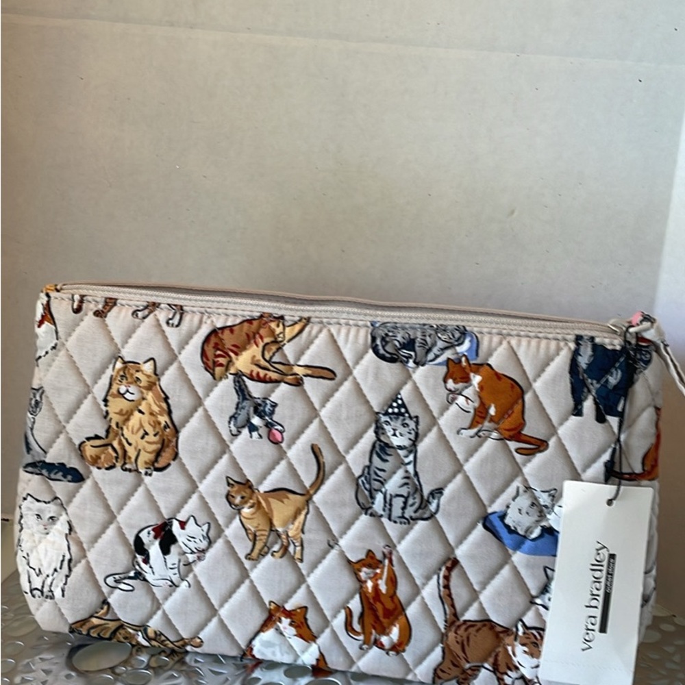 Vera Bradley Quilted Pouch “ A Cat’s Life” medium size bought in USA